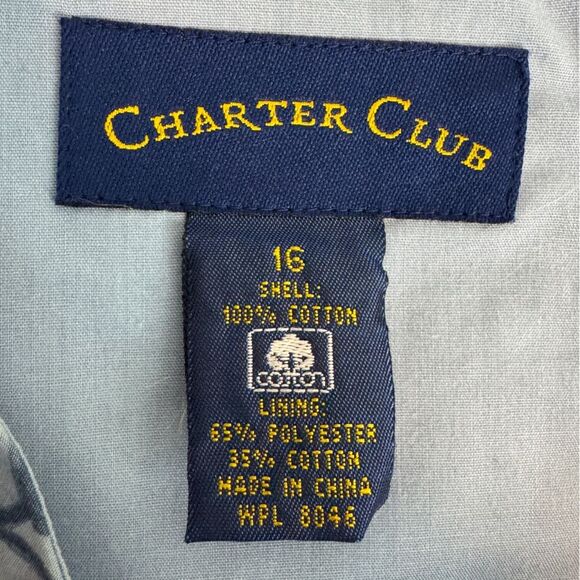 Charter Club Blue Floral Cottagecore Shift Dress 16 - Picture 4 of 9